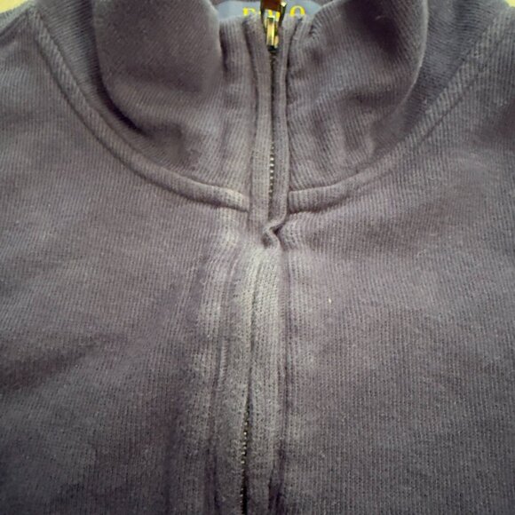 Polo Ralph Lauren Navy Quarter-Zip Pullover Sweater – Size L  Description: - Picture 7 of 10